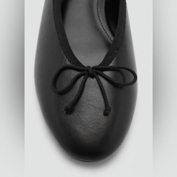 Mango Real Leather Ballet Flat 🖤 NWOT - Picture 3 of 8
